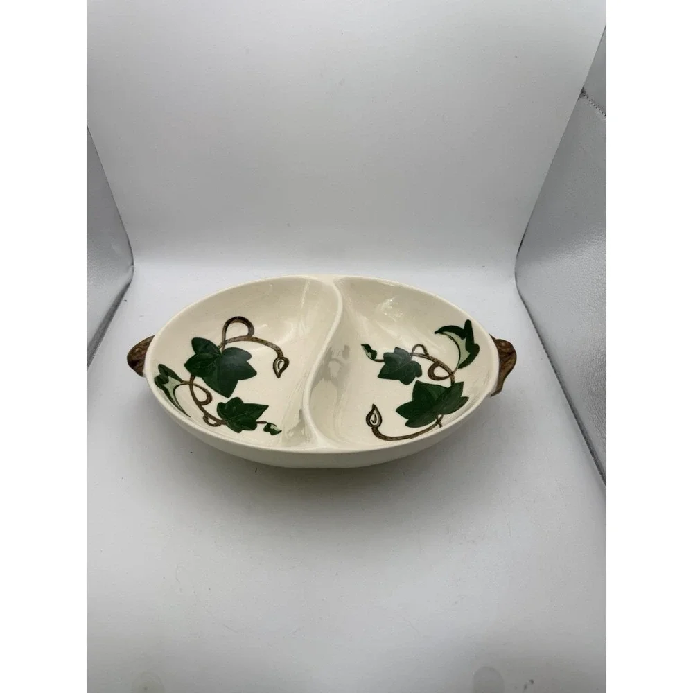 Metlox Poppytrail Homestead Provincial Divided Serving Bowl Ivy California USA